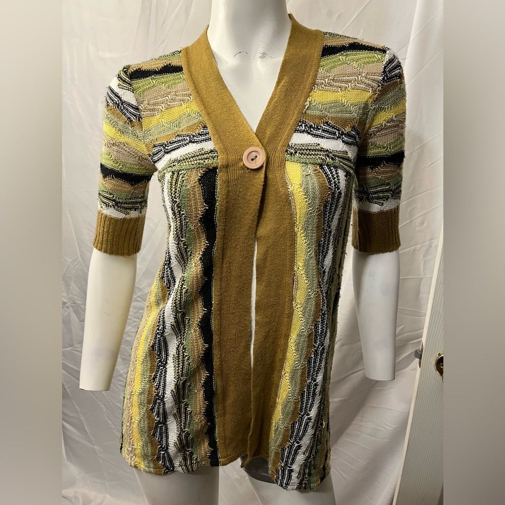 Rue 21 Multicolored One Button Front Sweater/Cardigan
